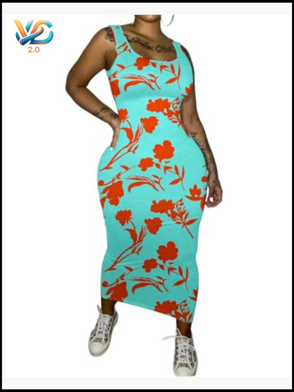 Sexy Bodycon Tank Dress Sleeveless Long Maxi Party Club Beach Dress - Picture 3 of 4